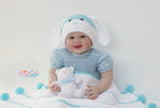 Bunny Ears Hat and blanket Pattern USA
