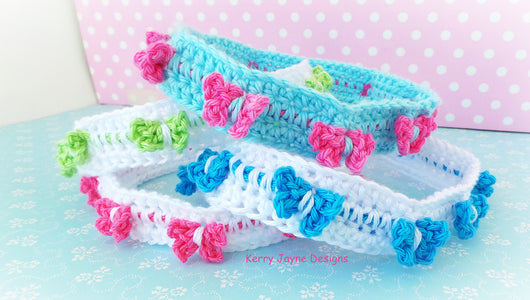Crochet Butterfly headband