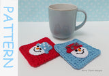 Snowman Coasters Crochet Pattern UK