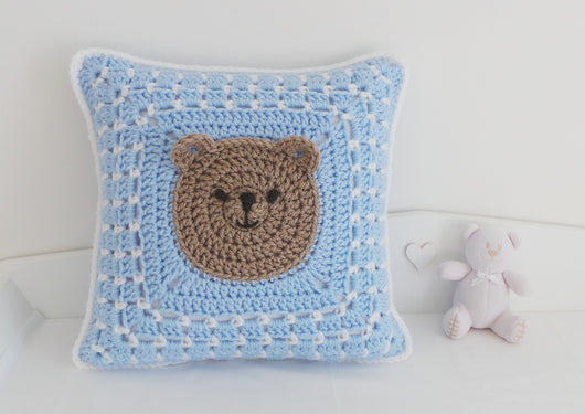 Bear Pillow Crochet Pattern USA Kerry Jayne Designs Ltd
