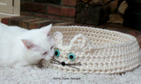Crochet pattern cat bed