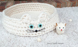 Cat bed crochet pattern