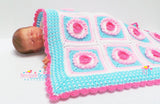 Cupcake Heart blanket UK