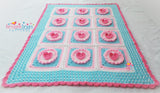 Cupcake Heart blanket UK