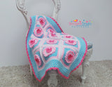 Cupcake Heart blanket UK
