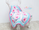Heart blanket crochet pattern