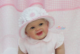 Baby girl crochet hat pattern