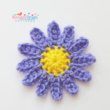 Flower applique crochet pattern UK