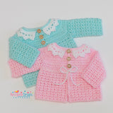 Little collar cardigan crochet pattern