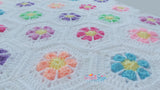 Doris Daisy Hexagon Blanket Pattern USA