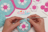 Doris Daisy Hexagon Blanket Pattern UK