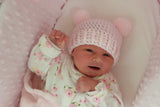 baby pom pom hat crochet pattern