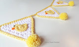 Little Duck blanket and Bunting Crochet Pattern USA
