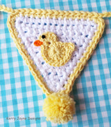 Crochet Duck applique pattern