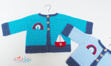 Baby cardigan with boat