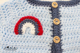 Rainbow cardigan crochet pattern