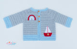 Rainbow and boats crochet pattern