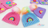 Rainbow crochet hat pattern