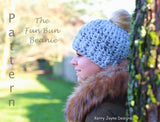 Crochet messy Bun hat pattern