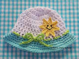 Crochet baby sun hat pattern