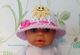 Crochet pattern sun hat