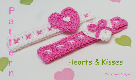 Hearts and Kisses headband pattern