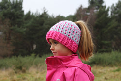 Messy bun hat pattern