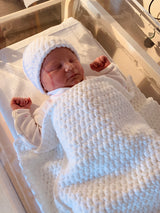 Hospital blanket and hat crochet pattern