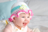 Ruffles crochet summer hat pattern