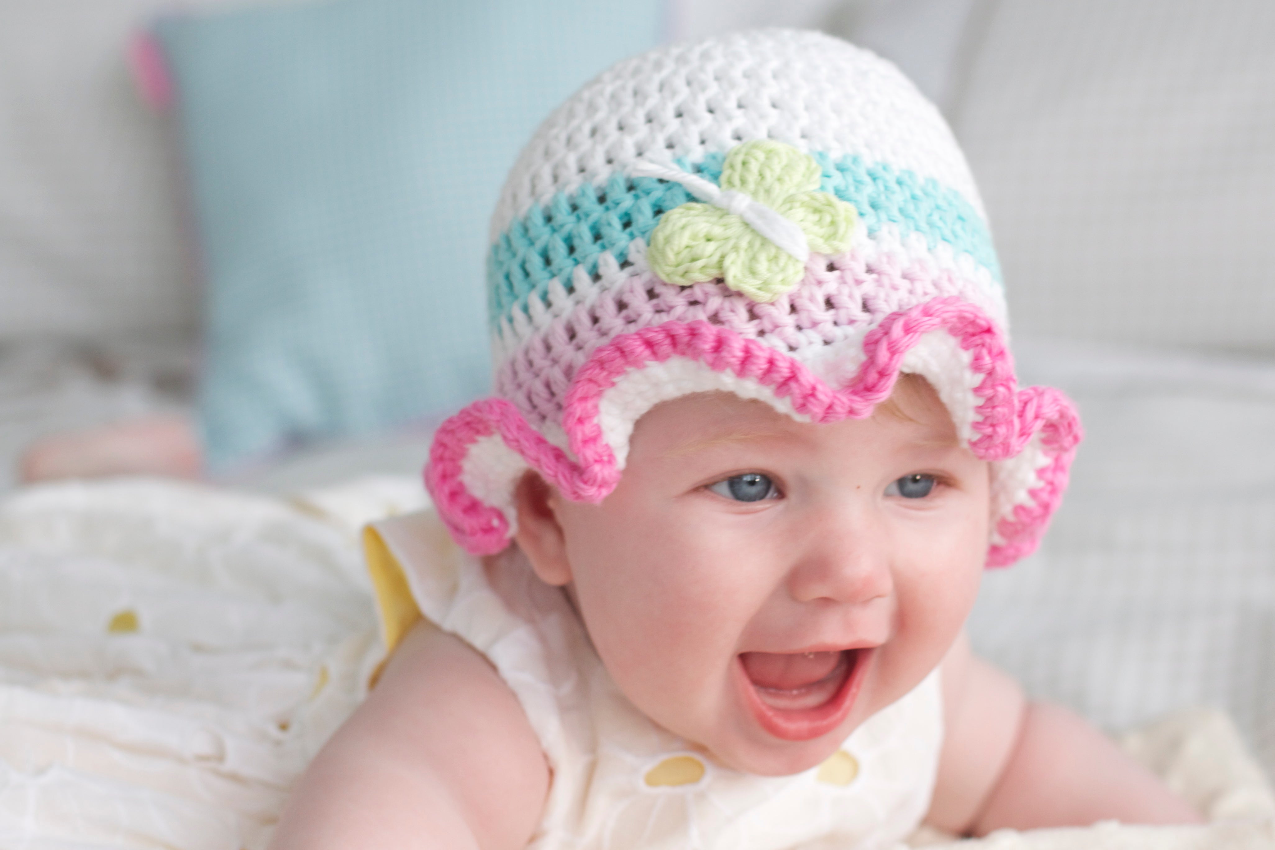 katie フリル付きコットン帽子 SLITS BABY baby hat katie フリル付きコットン帽子 SLITS BABY baby hat SLITS BABY