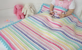 Striped blanket crochet pattern