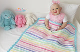 Striped baby blanket pattern