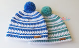 Striped crochet hat pattern