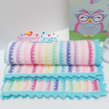 Striped baby blanket 