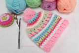 Pastel stripes crochet hat pattern