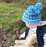 Blue crochet hat pattern