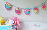 Crochet Owl bunting Pattern