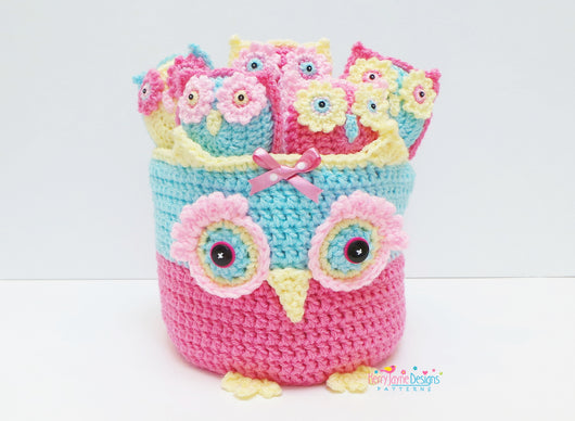 Crochet Owl basket 