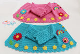Flower cardigan crochet pattern