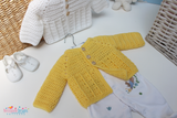 Yellow baby cardigan pattern
