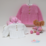 Baby girls cardigan crochet pattern