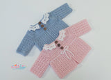 V stitch baby cardigan crochet pattern