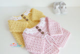 Easy baby cardigan crochet pattern