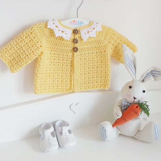 collar cardigan crochet pattern