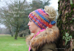 magic messy bun hat pattern