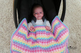 Colorful baby blanket crochet pattern