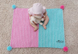 Little moss stitch blanket pattern