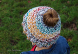 Messy bun beanie pattern