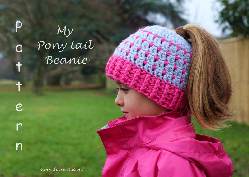 Pony Tail Messy Bun Hat Crochet Pattern With Elastic My Ponytail