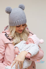 Mummy and baby crochet hat pattern